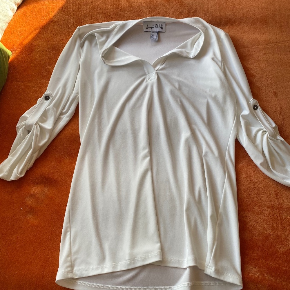 Joseph Ribkoff white blouse size 6